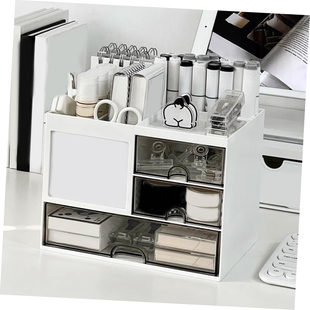 Artibetter Caja De Almacenamiento Organizador De Escritorio De Papelería Soporte De Almacenamiento Para Cosméticos Para Escritorio o Tocador