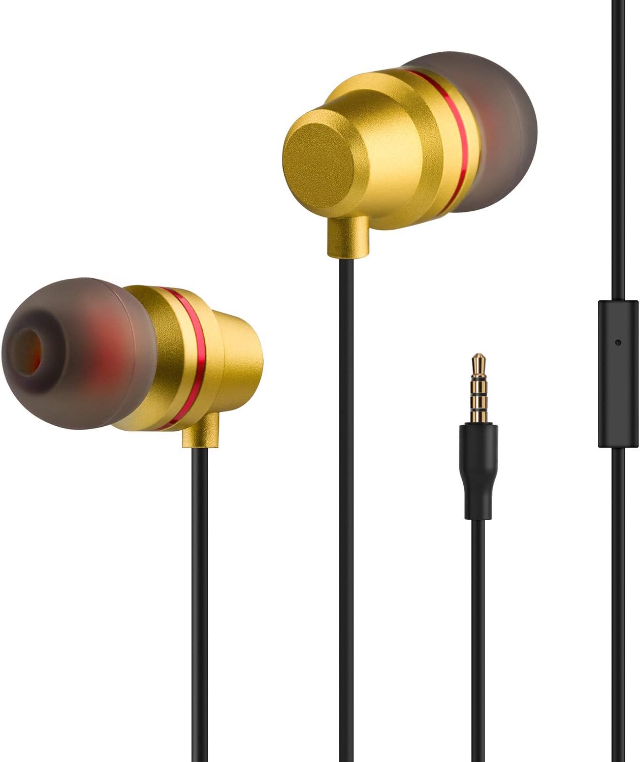 YESIDO Wired Earphones with Noise Cancellation in-Ear Magnet Headphones with Mic Deep Bass for All Smartphones