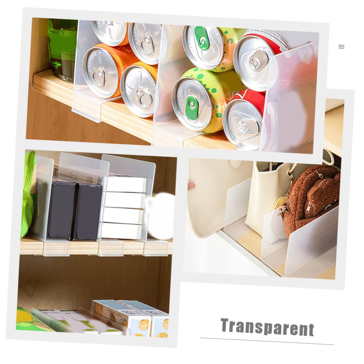 Ciieeo 2 Set di Separatori per Cassetti per Congelatore Armadio Vestiti Separatore Divisore Organizer Plastica Robusta 2 Pezzi*2