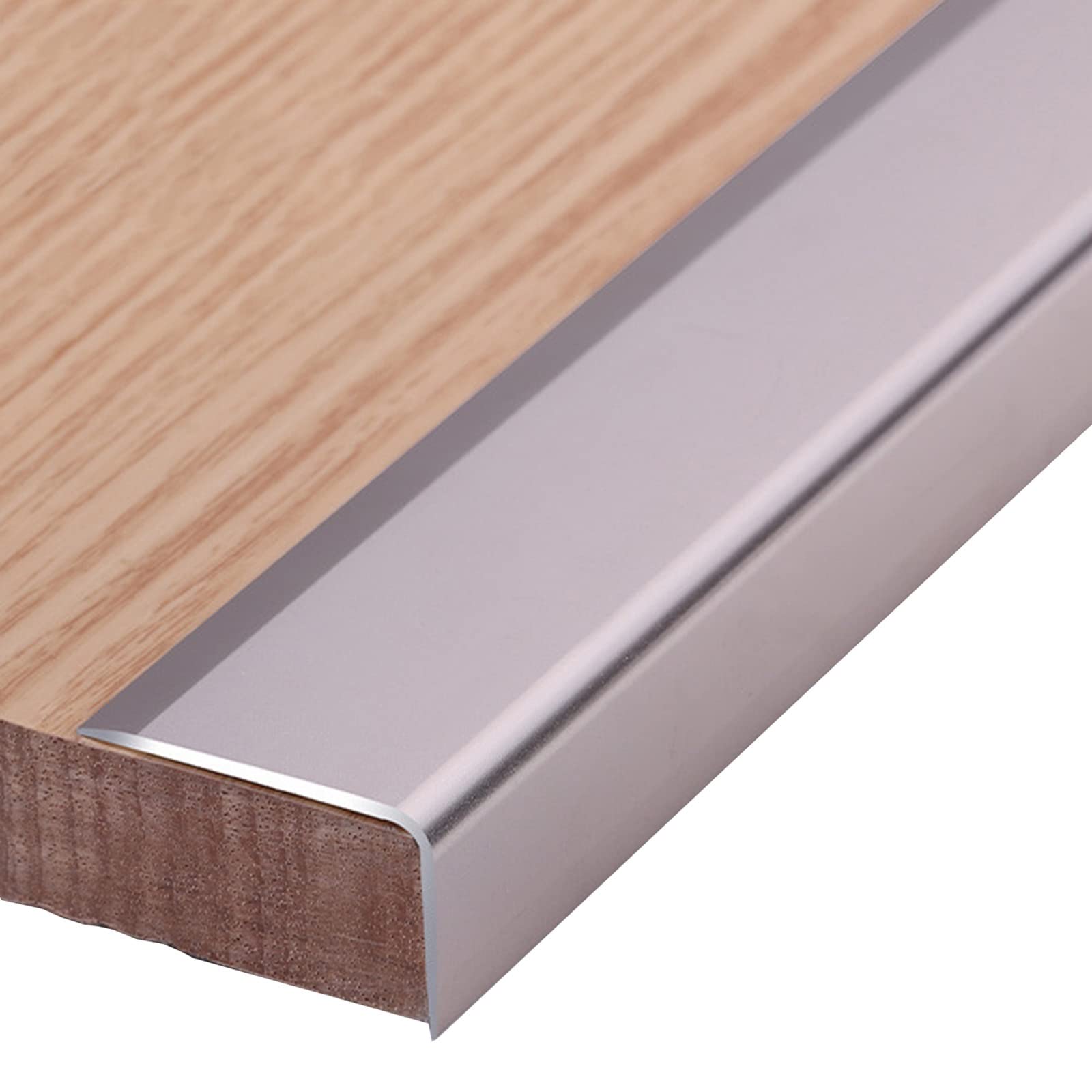 Perfil de transición Forma De L Protector De Borde De Escalera, Aluminio Tira De Transición De Suelo Borde De La Nariz De La Escalera, Tapas De Escalera para Interior Y Exterior