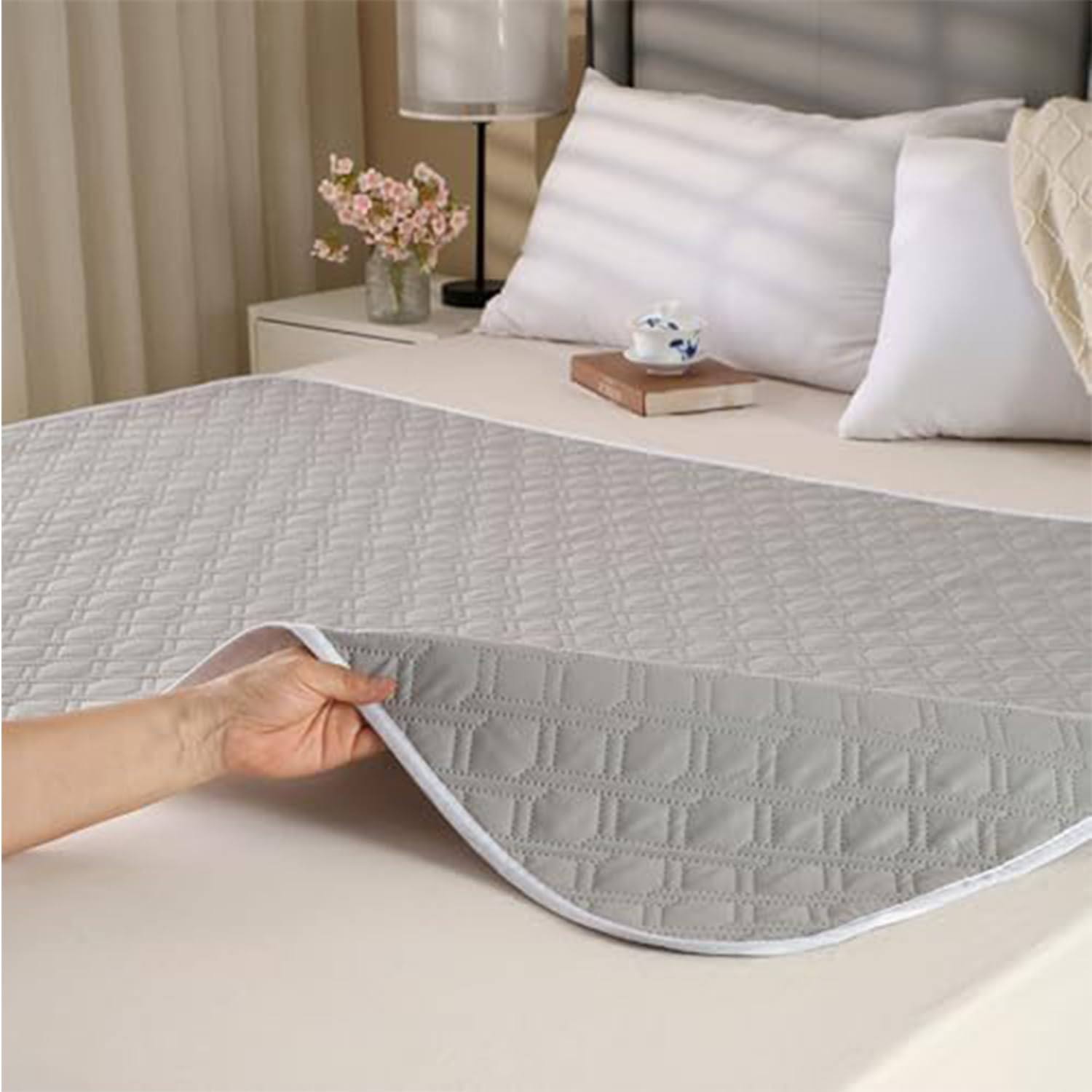 alèse imperméable 2 Pièce, Lavable Alèses Réutilisable pour Incontinenc, Protection lit Incontinence 100X150CM, 4 Couches de Protection, Convient aux Bébé, Enfant, Adulte,Animaux