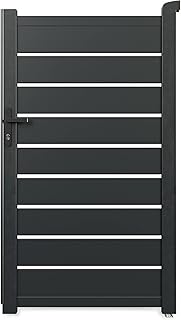 BillyOh Pedestrian Decorative Aluminium Gate Madrid Outdoor Privacy Metal Safety Garden Gate with Lock (100cm x 176cm)