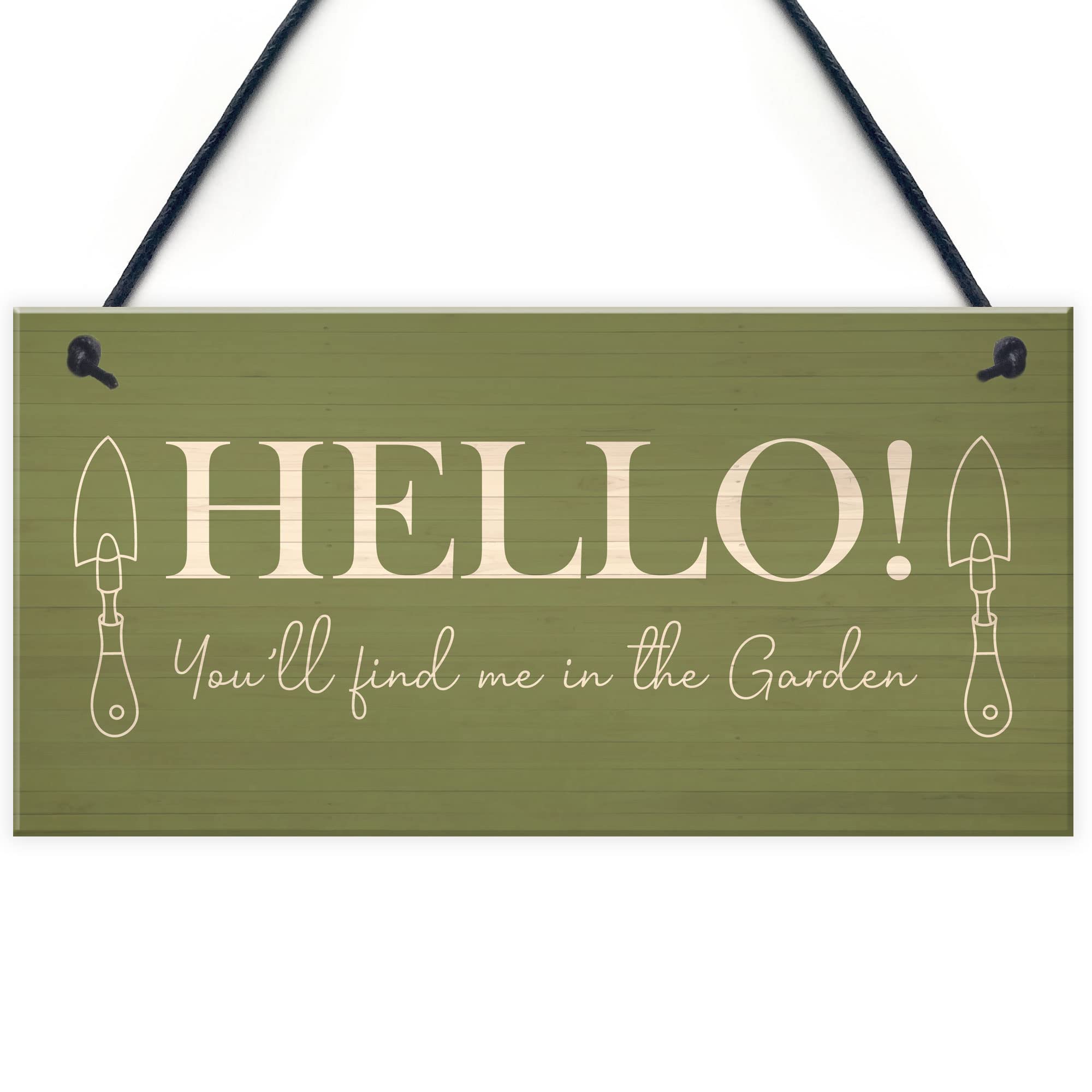 Red Ocean Funny Door Sign Find Me In The Garden Wall Plaque Garden Signs Mum Nan Gift