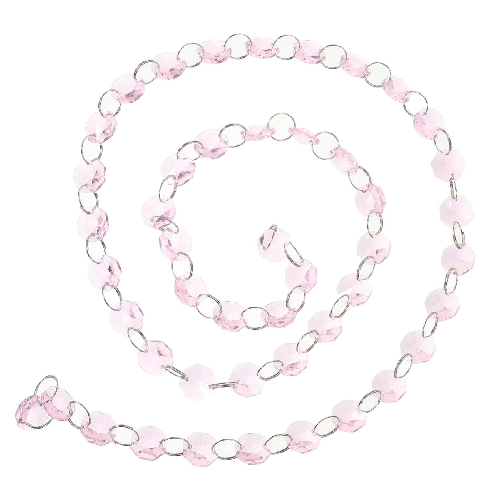 SEWACC Crystal Octagon Bead Curtain Glass Beads Chain Versatile Room Divider Easy Maintenance