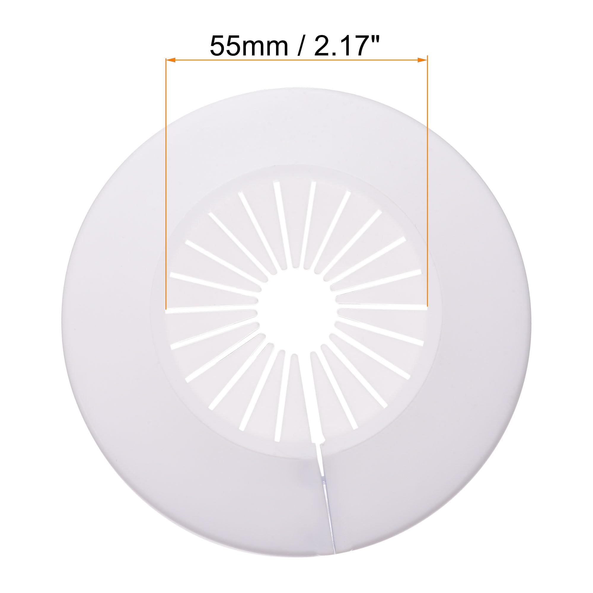 TOP-VIGOR 8pcs 30mm-50mm Pipe Cover Decoration, PP Plastic Escutcheon Pipe Collar for Water Pipe Drain Line - Image 3