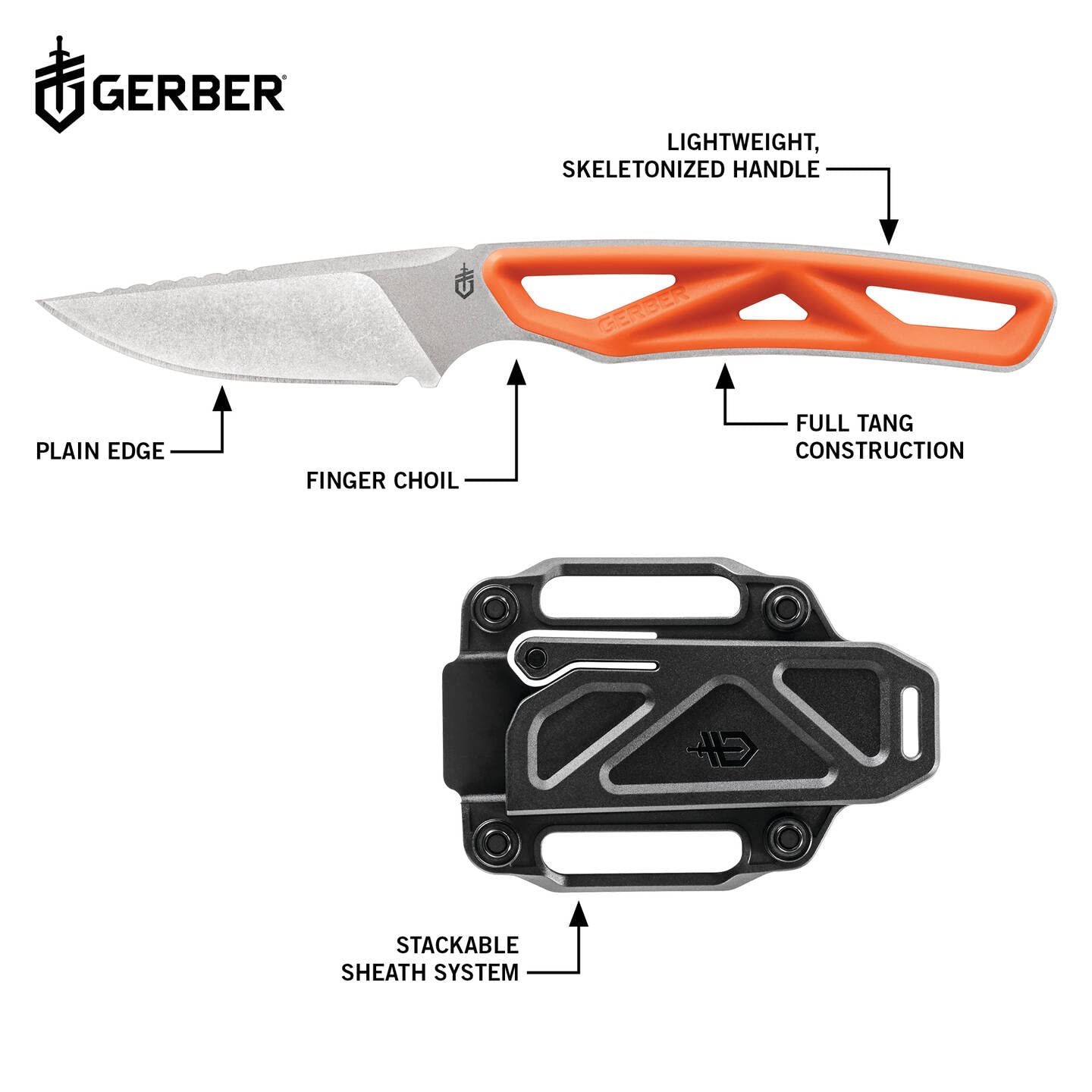 Gerber Coltello da outdoor con fodero, Materiale lama: 7Cr17MoV