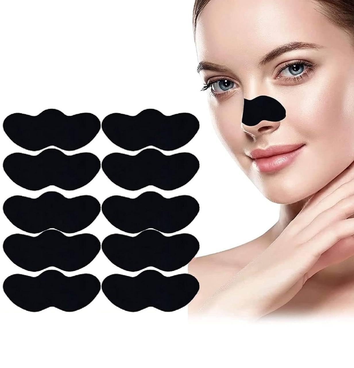Blackhead Removal Nose Strips, 10 Pack, Deep Cleansing Pore Strips, Black