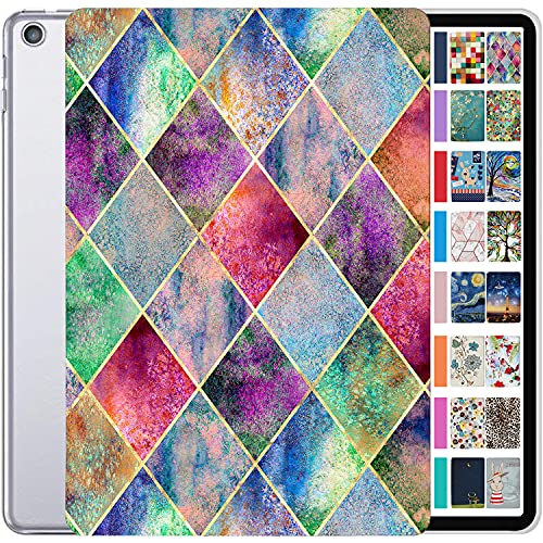 Image of DuraSafe Cases for iPad 7.9 Inch Mini 5 Generation 2019 [ Mini 5th Gen ] A2133 A2124 A2126 A2125 MUQY2HN /A MUQW2HN /A MUQX2HN /A MUU62HN /A Printed Slim Hard Shell Protective Stand Cover - Diamond Grid