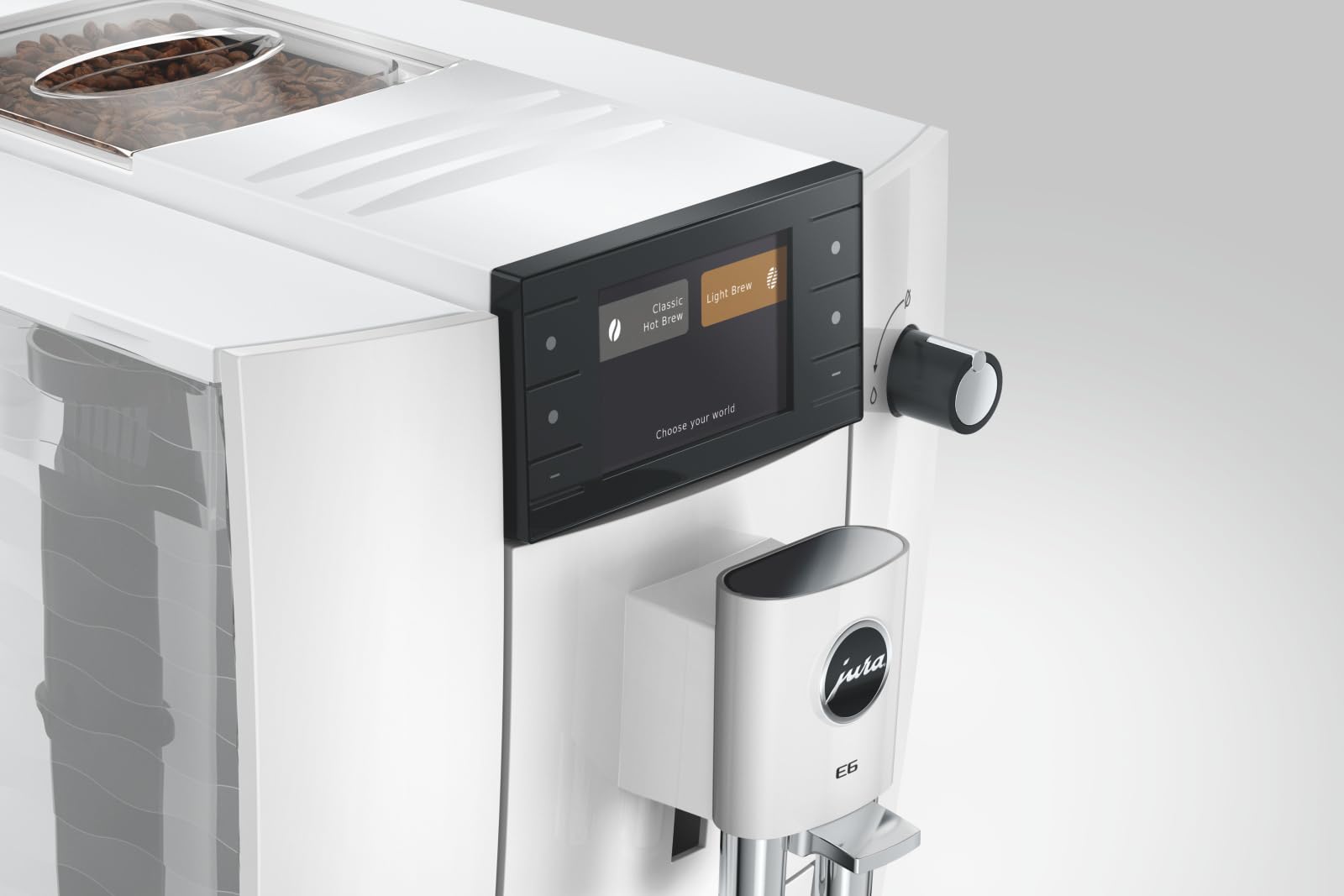 Jura - E6 Piano White (ED) - Macchina da Caffè Automatica con display da 3,5” a colori,17 Specialità, estrazione Light Brew e P.A.G.2