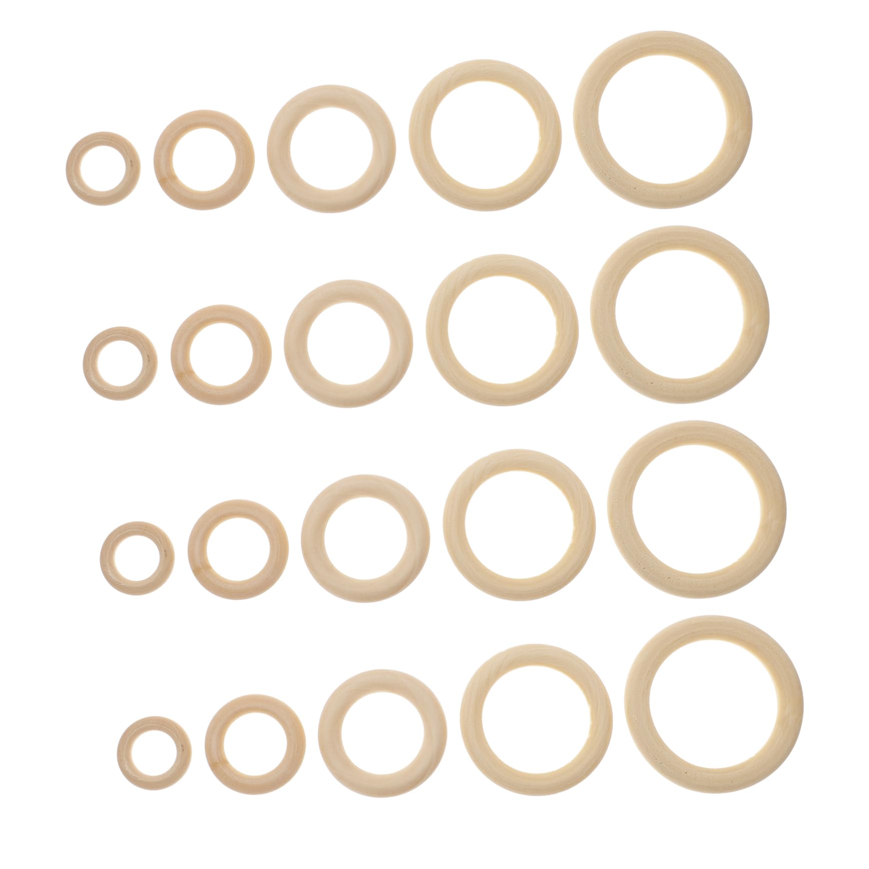 Operitacx 60pcs Wooden Curtain Natural Color Hanging Buckle for Crafts and Home to Smooth Finish for Comfortable Touch