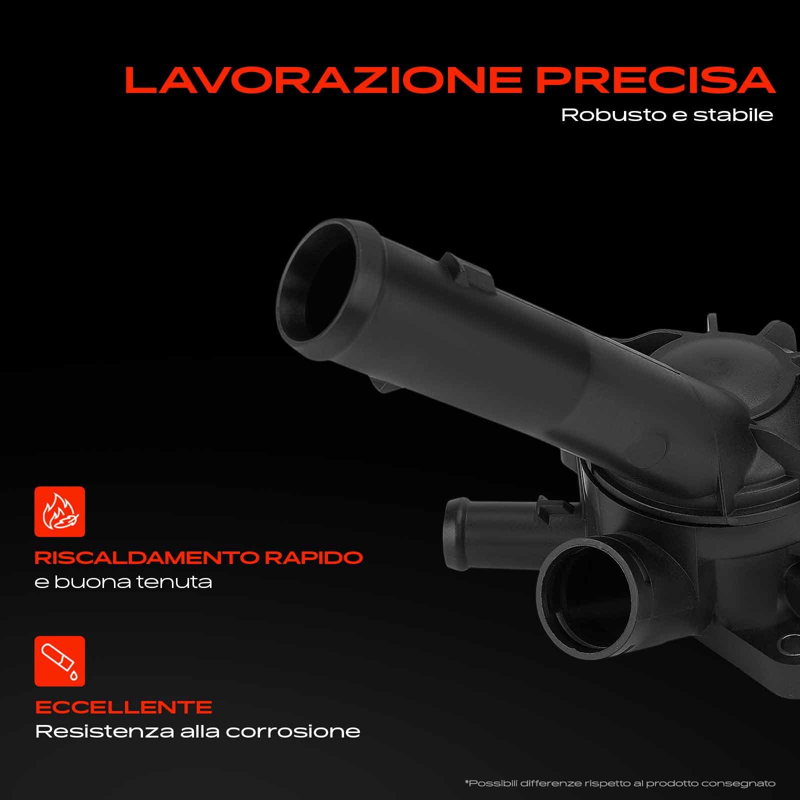Frankberg Termostato del liquido di raffreddamento 80°C a 2 Poli | 07K121115C, Compatibile con: New Beetle 1C1 9C1, Maggiolino Cabriolet 5C7 5C8, New Beetle Cabriolet 1Y7, J.e.t.t.a III 1K2