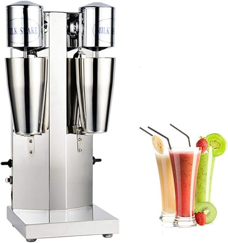 Miniatura 6 de Mezclador eléctrico comercial de acero inoxidable de doble cabeza 110V Mezclador eléctrico adecuado para uso comercial o doméstico Leche, Ice Cube
