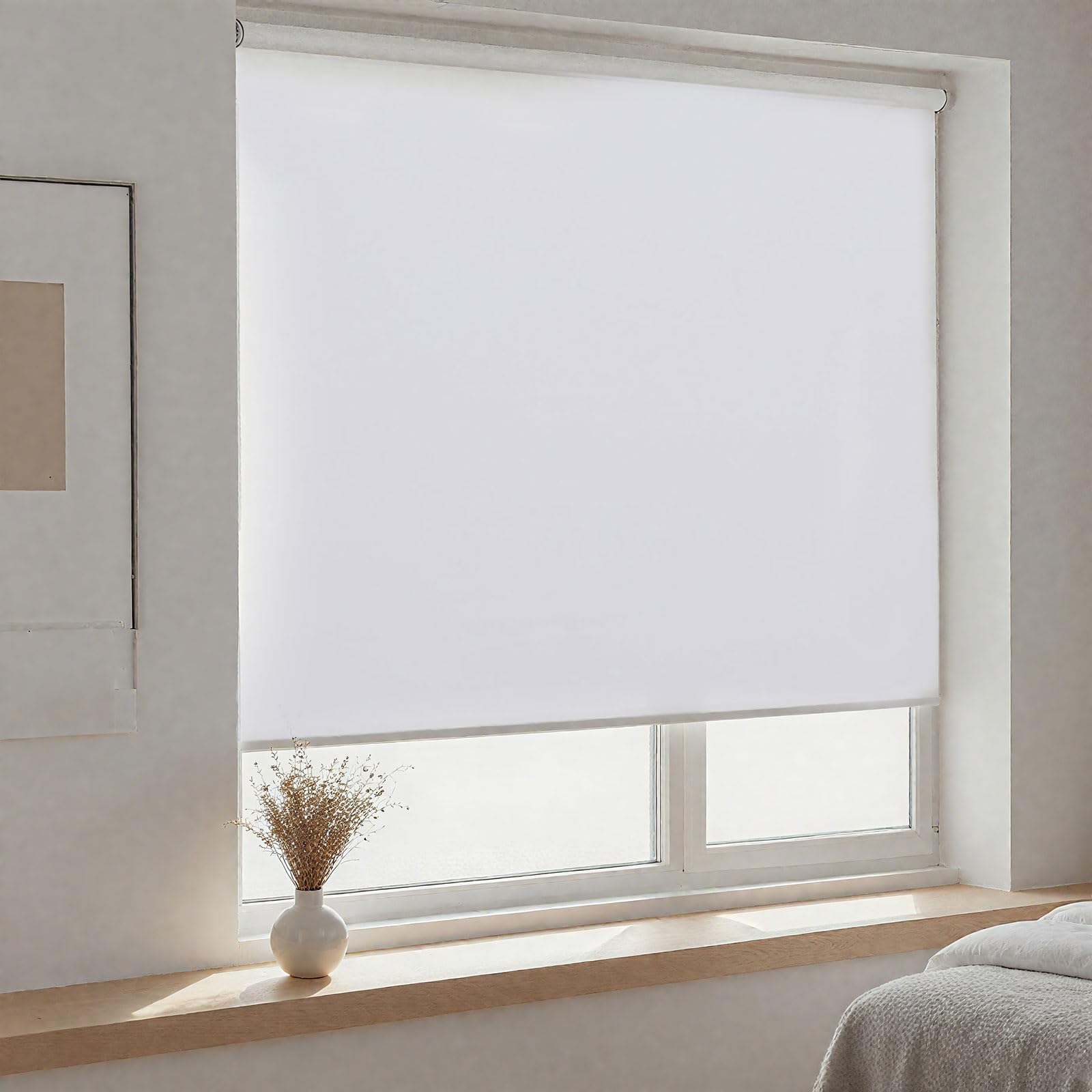 Joydeco Store Occultant Klemmfix sans Perçage 65l x 130L cm avec Revêtement Anti-Lumineux, Store Enrouleur Thermique Isolant Anti Froid et Chaleur pour Fenêtre de Salon Chambre Cuisine Salle de Bain