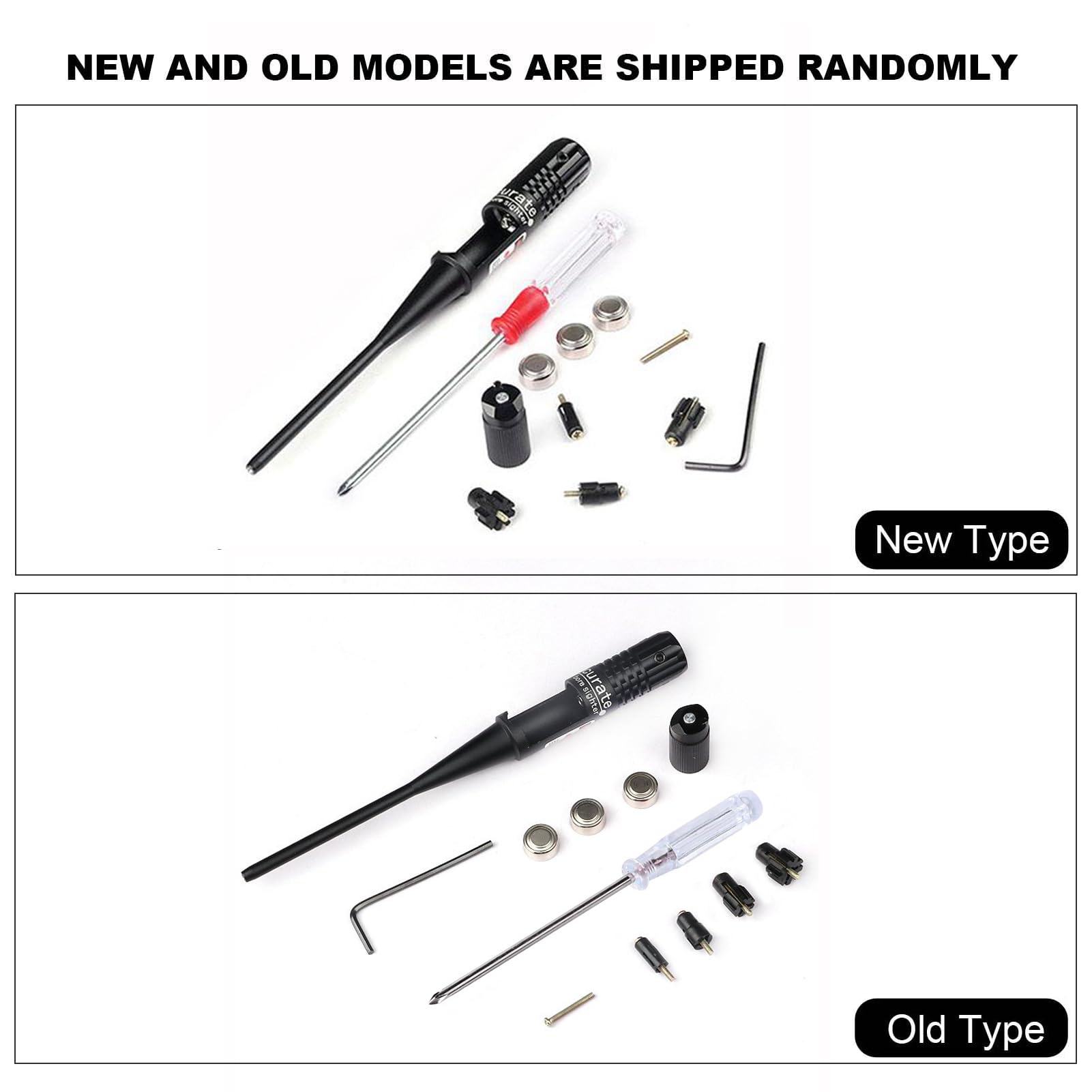 Bore Sighter, .22~.50 Laser Bore Sighter Kit Visierkartusche Boresight Kollimator Zielverfolgungswerkzeug Aluminiumlegierung für horizontale Kalibrierung