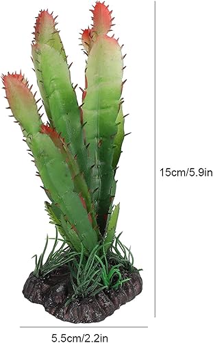 Miniatura 3 de Planta artificial de cactus, plantas acuáticas de plástico de simulación, terrario, reptiles, hábitats, decoración del hogar, para peces, acuarios,