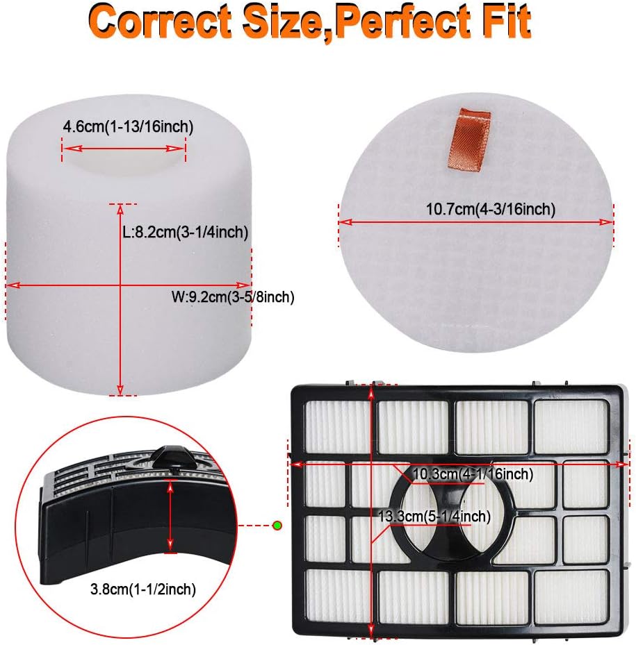 HIFROM Compatible with HEPA Filter & Foam Felt Filter Shark Rotator Powered Lift-Away Models NV650 NV650W NV651 NV652 NV750W NV751 NV752 NV831 NV835 AX950 AX951 Vacuums Replaces Part#XFF650 &XHF650