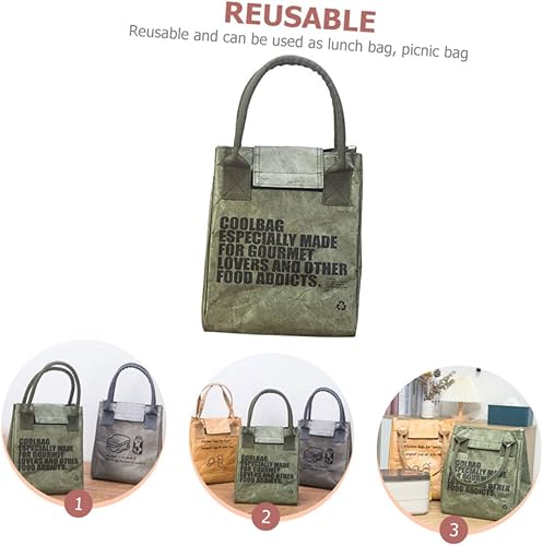 Miniatura 4 de Hohopeti Bolsa térmica para almuerzo para mujer, bolsa térmica para preservación de calor, bolsa térmica para alimentos, bolsa de transporte de