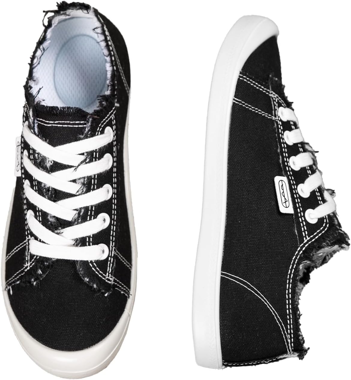 Canvas Sneakers for Comfort - Arch Support & Anti-Collision Toe