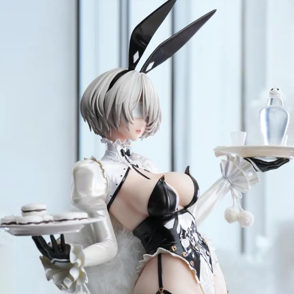 Yorha 2B Figure 1/4 Scale Anime Girl Figures Oversize Statue 48cm Bunny Girl Automata 2B Action Figure Desktop Collectible Figurine