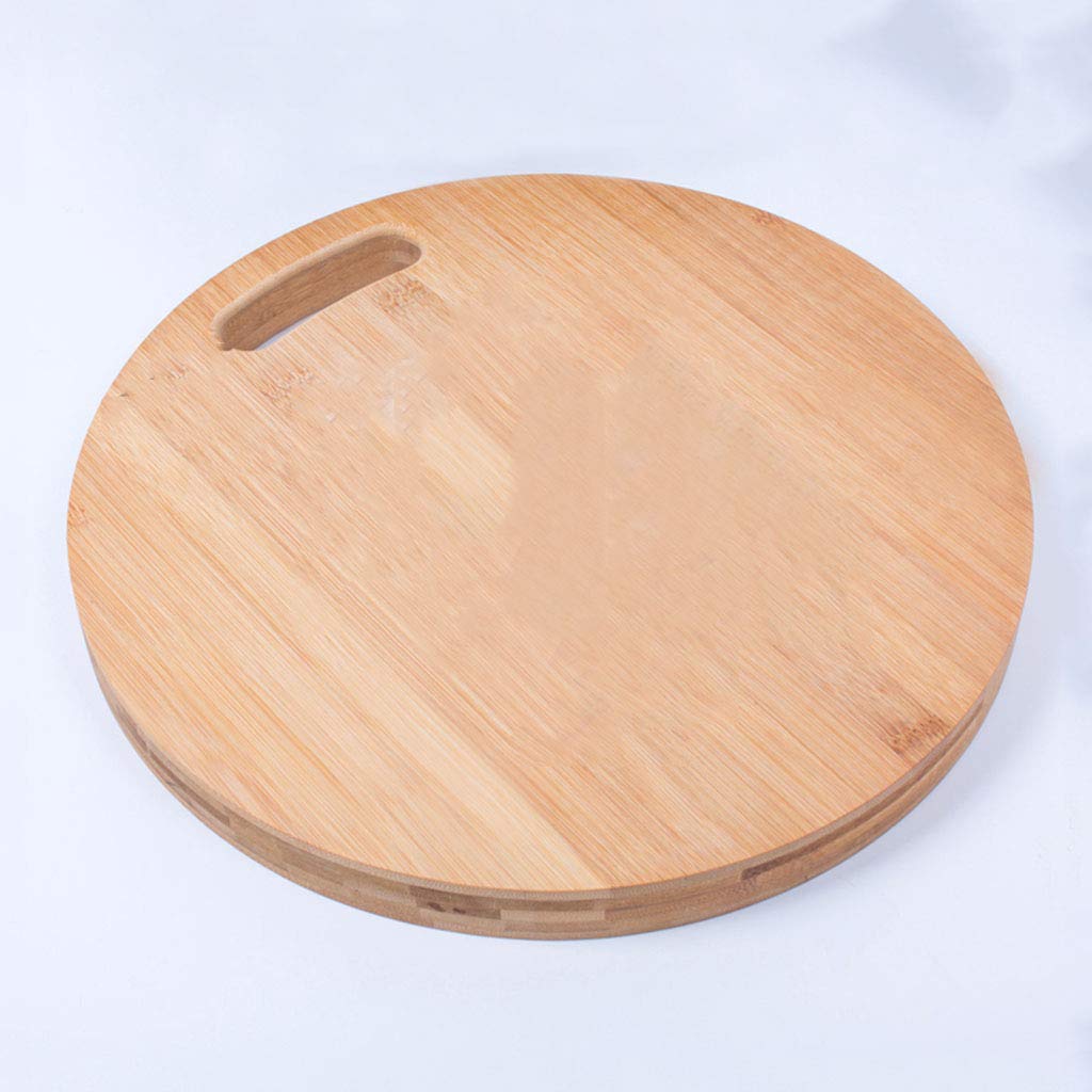 Deska do Krojenia,Okrągła deska do krojenia do kuchni 39 39 1.8cm naturalne organiczne bambusowe deski do krojenia, taca do serwowania mięs warzywa owoce-łatwe do czyszczenia mała niespodzianka