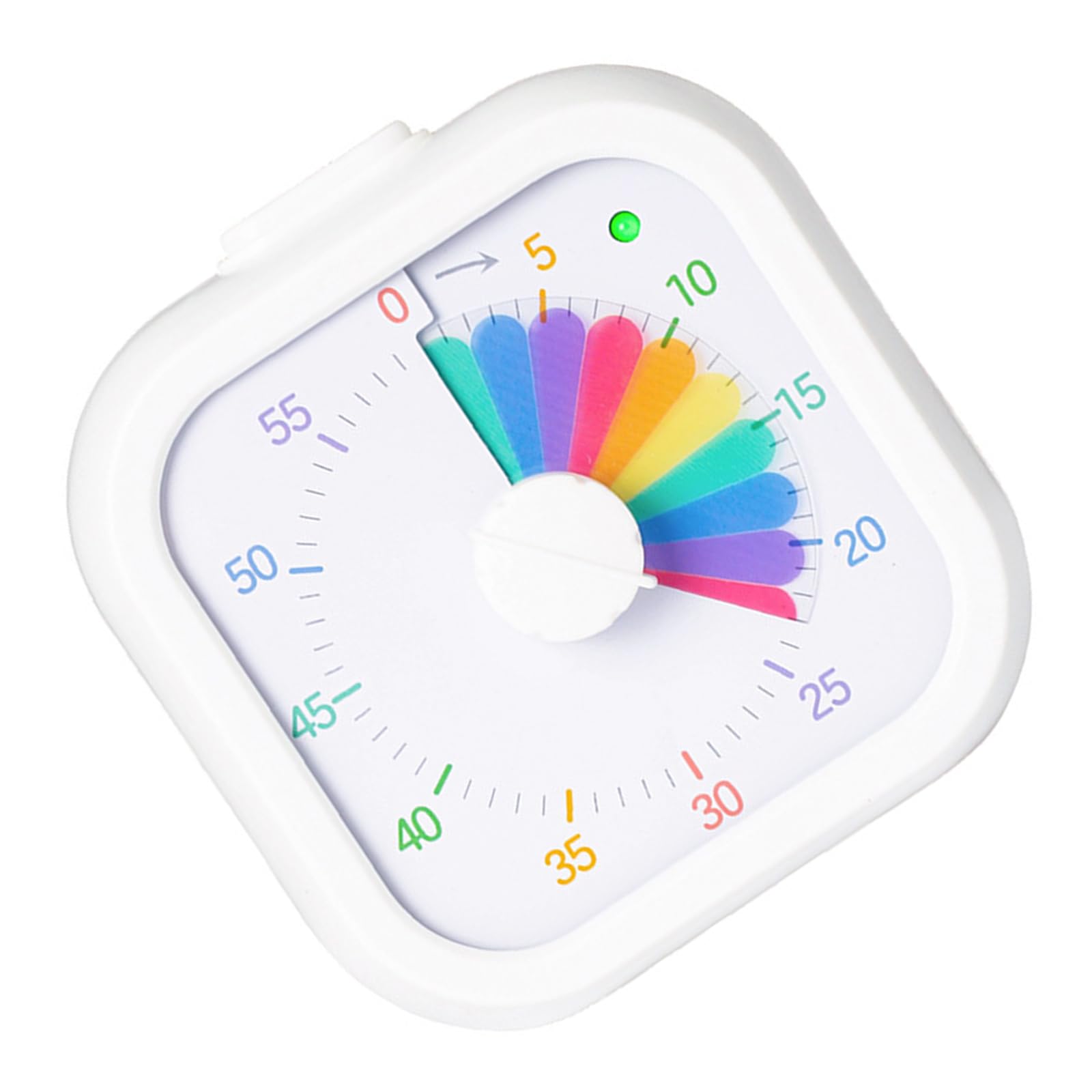 Kaeltsyn White 60 Minutes Visual Timer Visualization Kitchen Cooking Timer Kitchen Cooking Discipline Countdown Square Quiet Clock Clock For Children