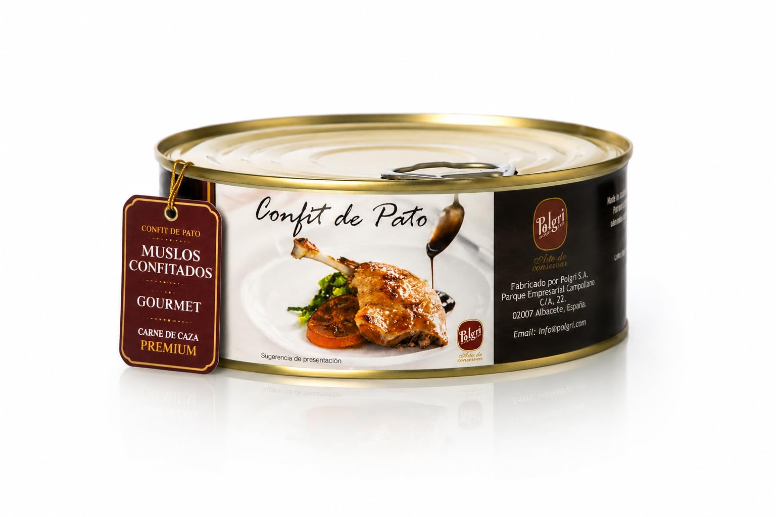 POLGRI Confit de Pato Muslos Confitados 840 g 2 Unidades Receta Manchega Premium