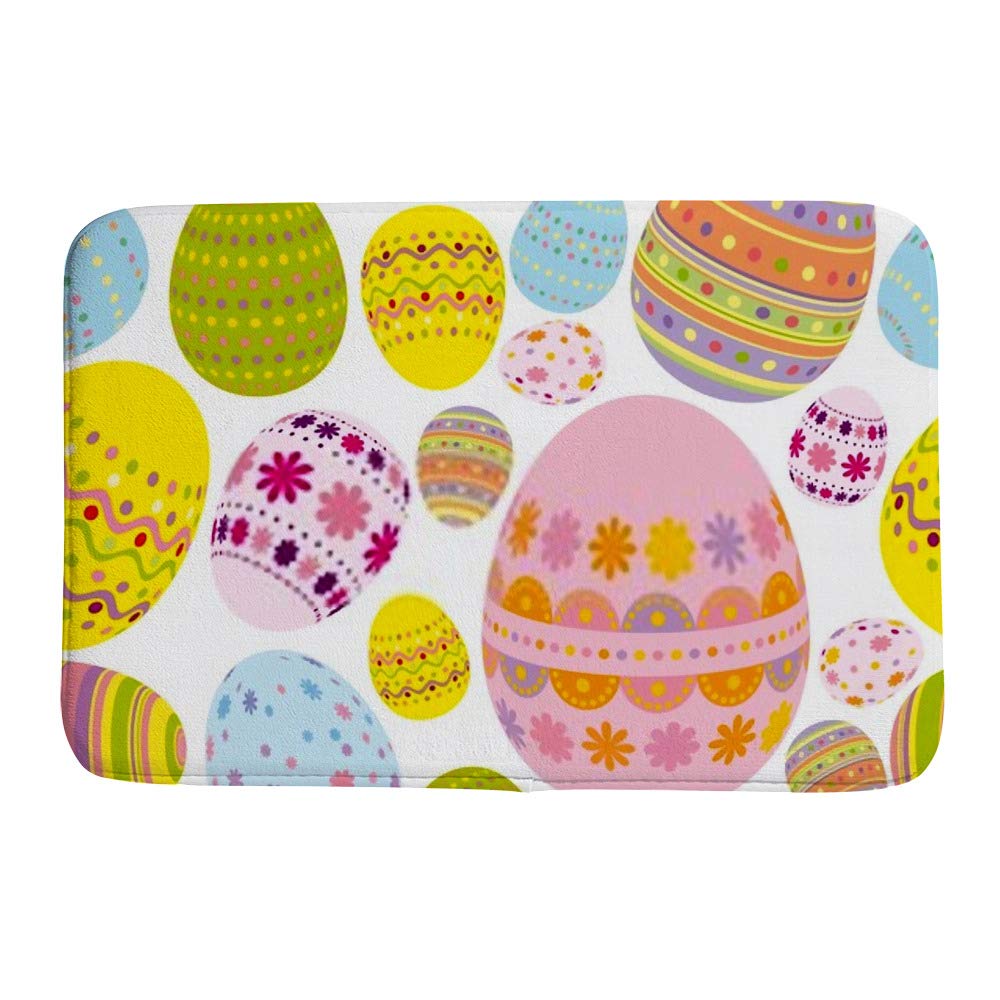 Tapis de bain antidérapant doux en velours corail aux couleurs joyeuses