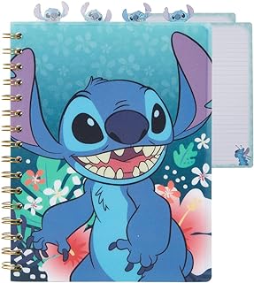 Innovative Designs Stitch Tab Journal Notebook, Spiral Bound, 96 Lined Pages, 8 x 7 inches, Blue