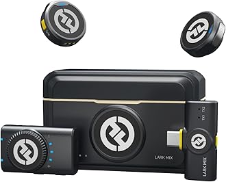 Hollyland Lark M2 Wireless Lavalier Microphone, 1000ft LOS Range, Hi-Fi Audio, Noise Cancellation, for Livestreaming Vlogging (Black, Mini Combo (Camera RX+Type-C RX))
