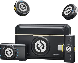 Hollyland Lark M2 Wireless Microphone for iPhone/Camera/Android/PC, 48kHz/24-bit High Fidelity Audio, 300m Range, Noise