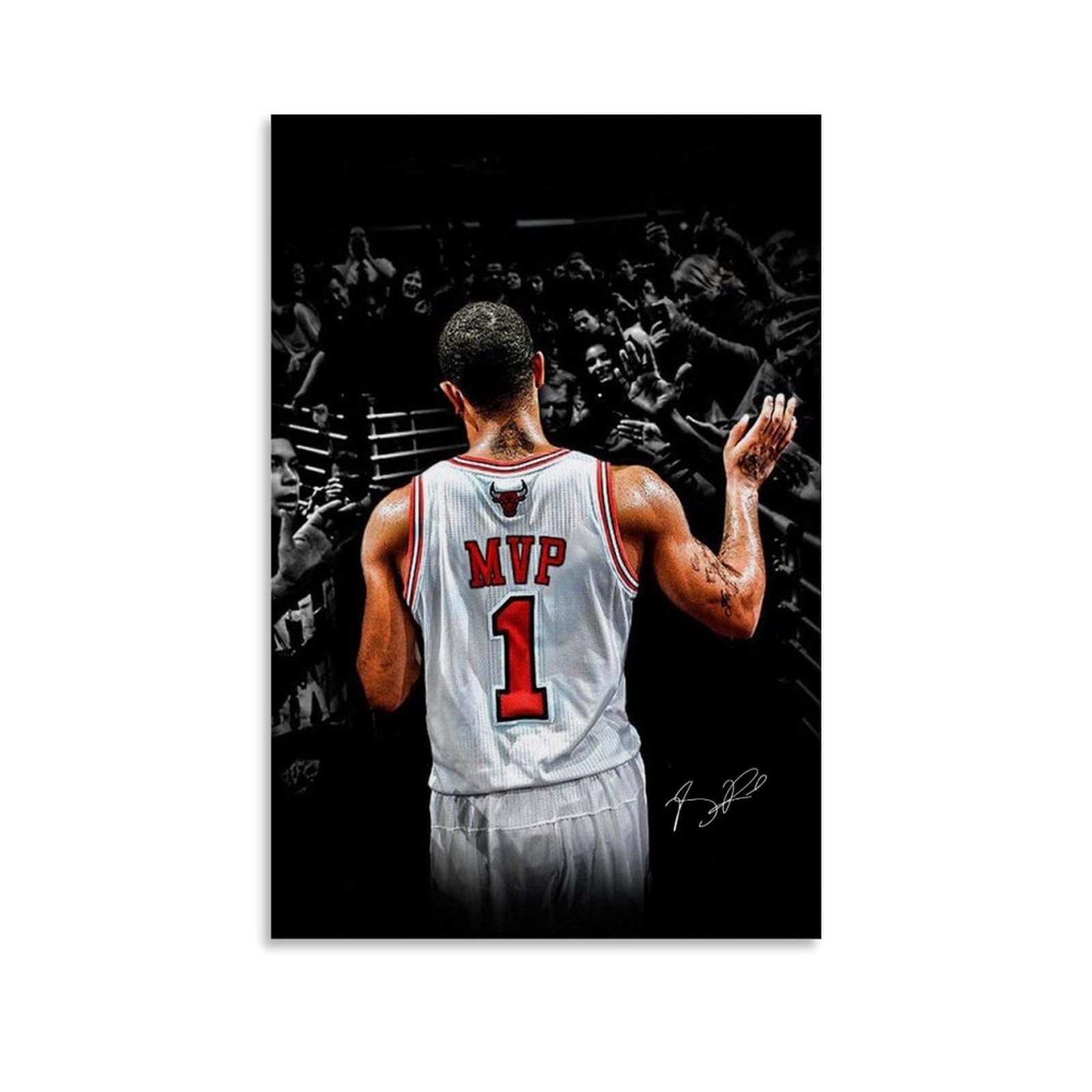 JUNXITING Derrick Rose Poster Basketball Player Wall Art Poster Canvas Print Home Decoration Painting (42445); Unframe; 12x18inch(30x45cm)