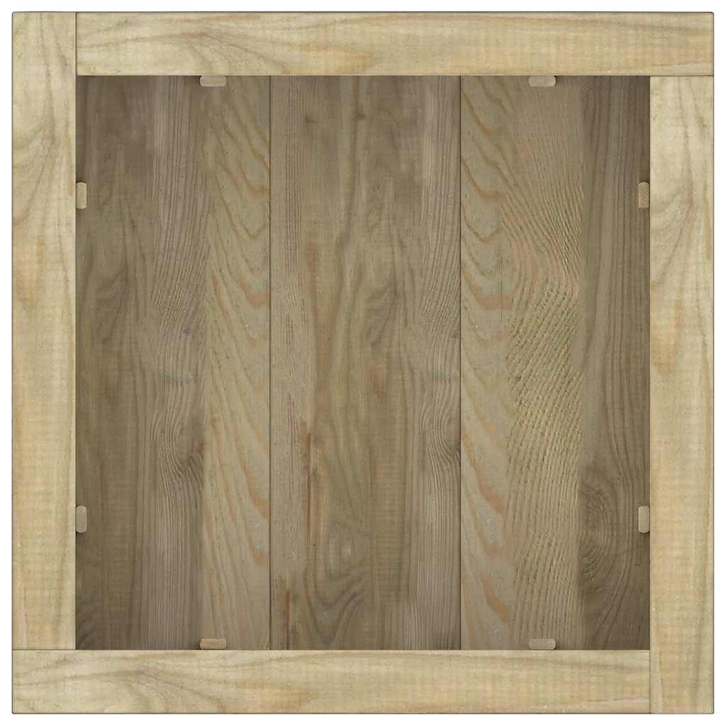 vidaXL Arriate Cuadrado Macetero Maceta Grande de Flores Madera de Pino Impregnada 50x50x40 cm