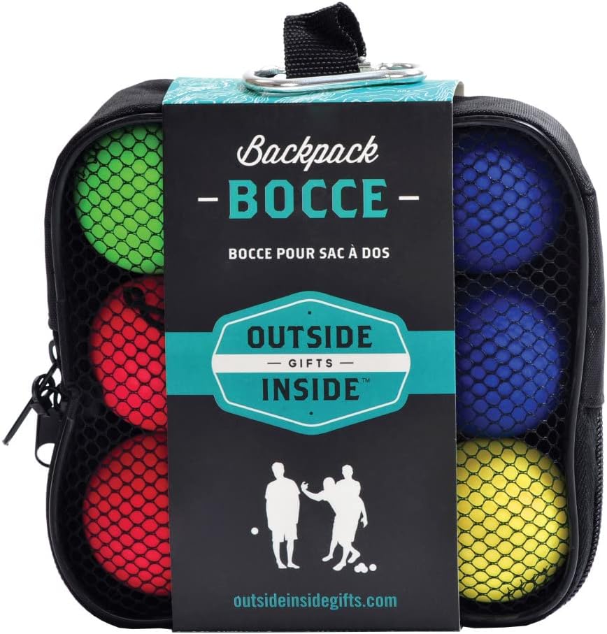 Outside Inside Gifts by GSI Outdoors - Backpack Bocce, Multicolor, 5.5 x 5.5 (99954)