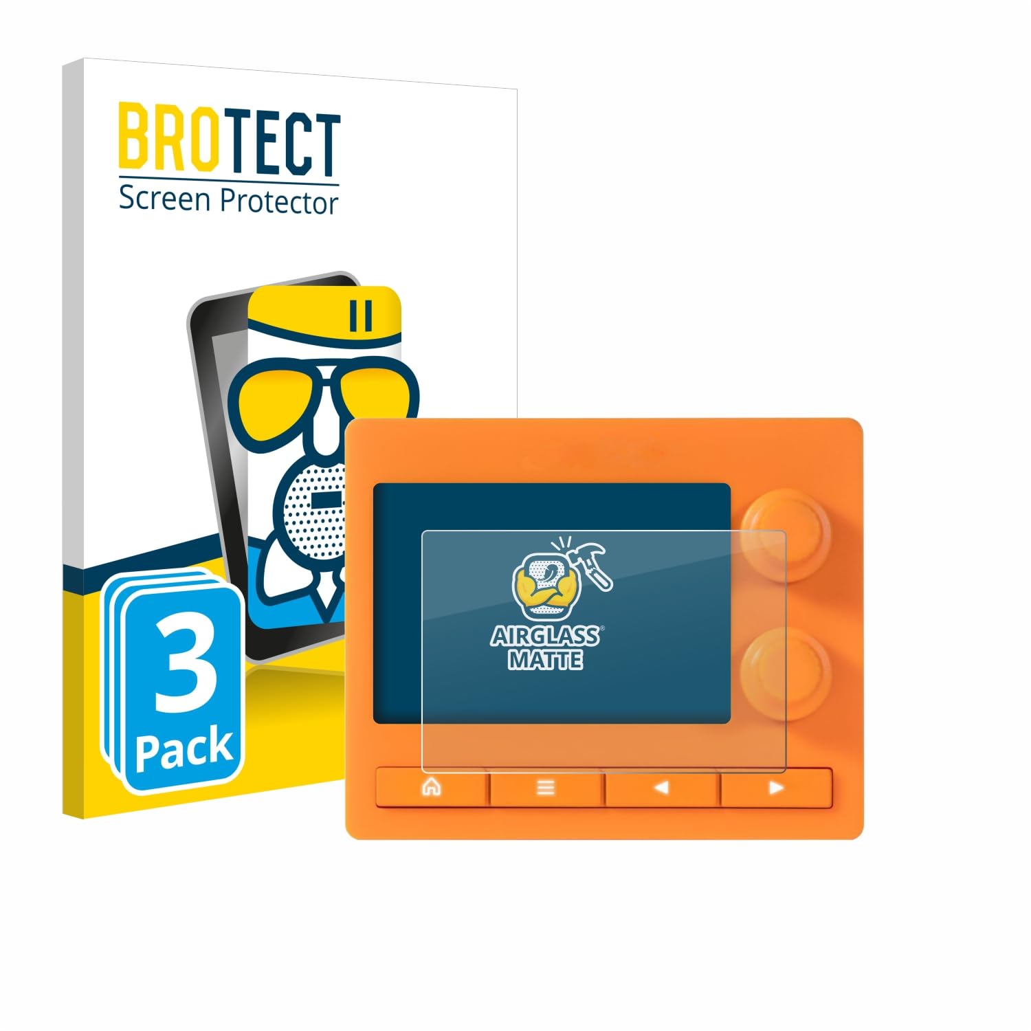 brotect Anti-Glare Glass Screen Protector Matte for 1010 Music Nanobox Tangerine (3 Pack) - Anti-Scratch 9H Protection Film