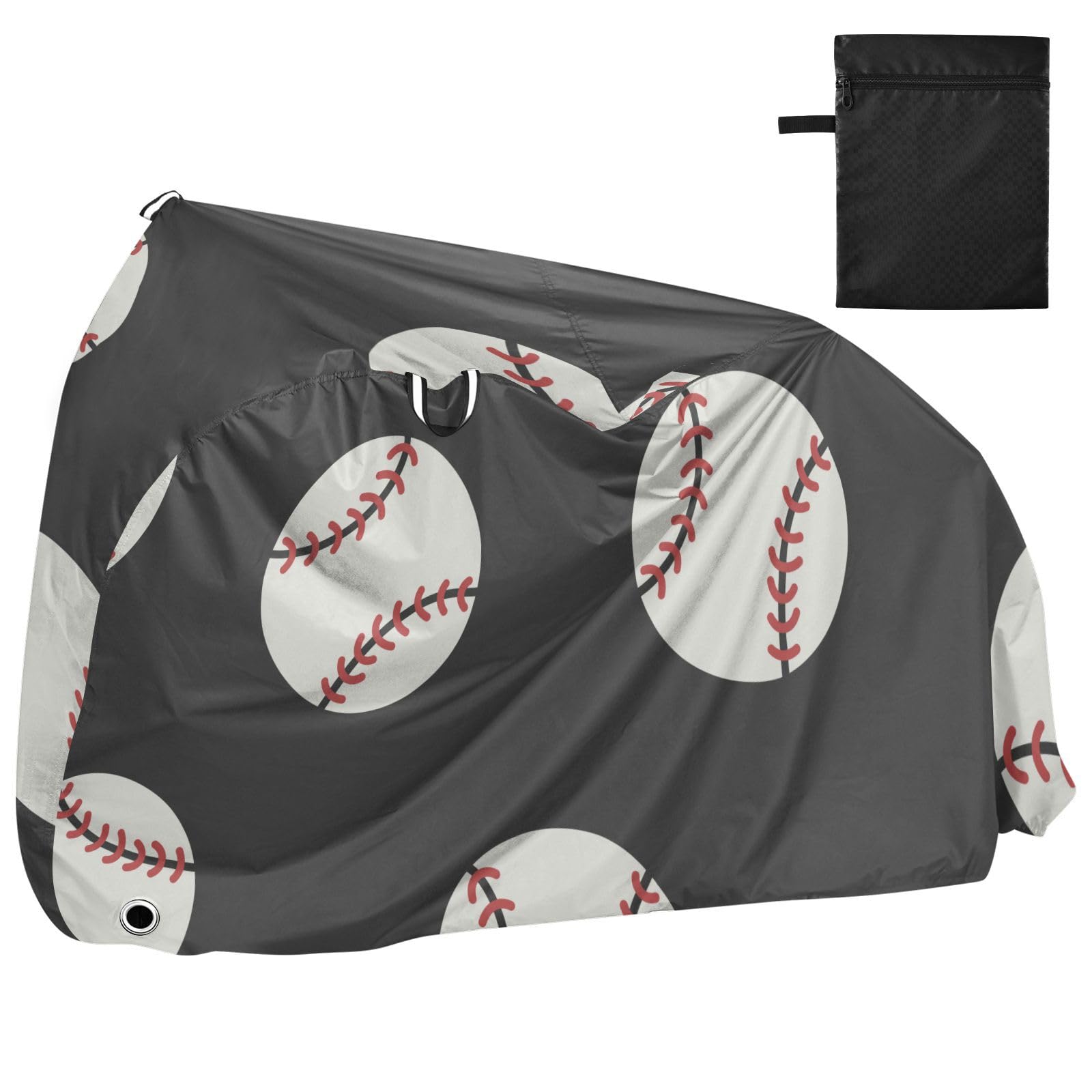 Housse imperméable pour vélo avec trous de verrouillage - Résistante aux UV - Pour intérieur et extérieur - Compatible avec la plupart des motos - Rouge et blanc