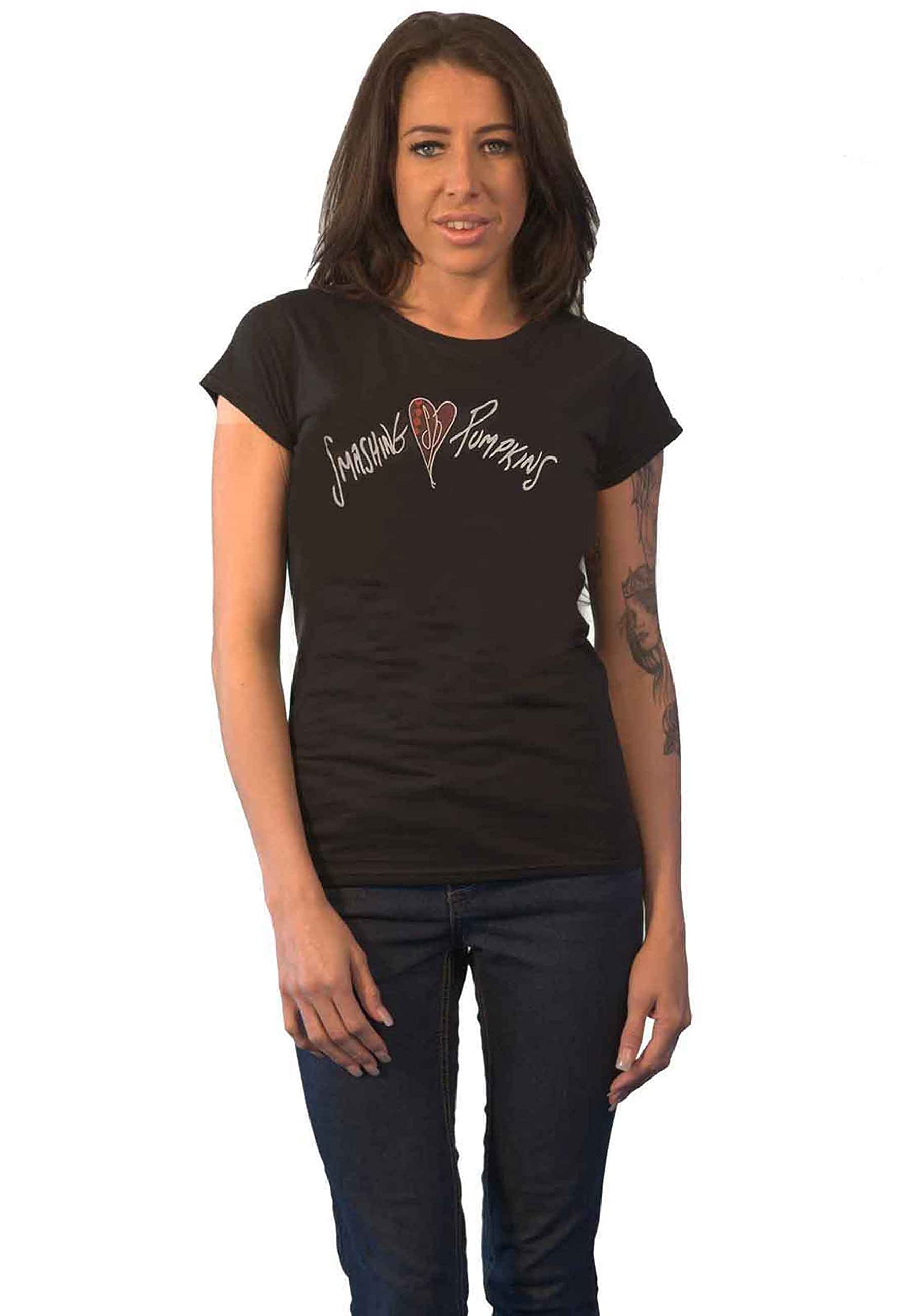 The Smashing Pumpkins Womens/Ladies Gish Heart Cotton T-Shirt (M) (Black)