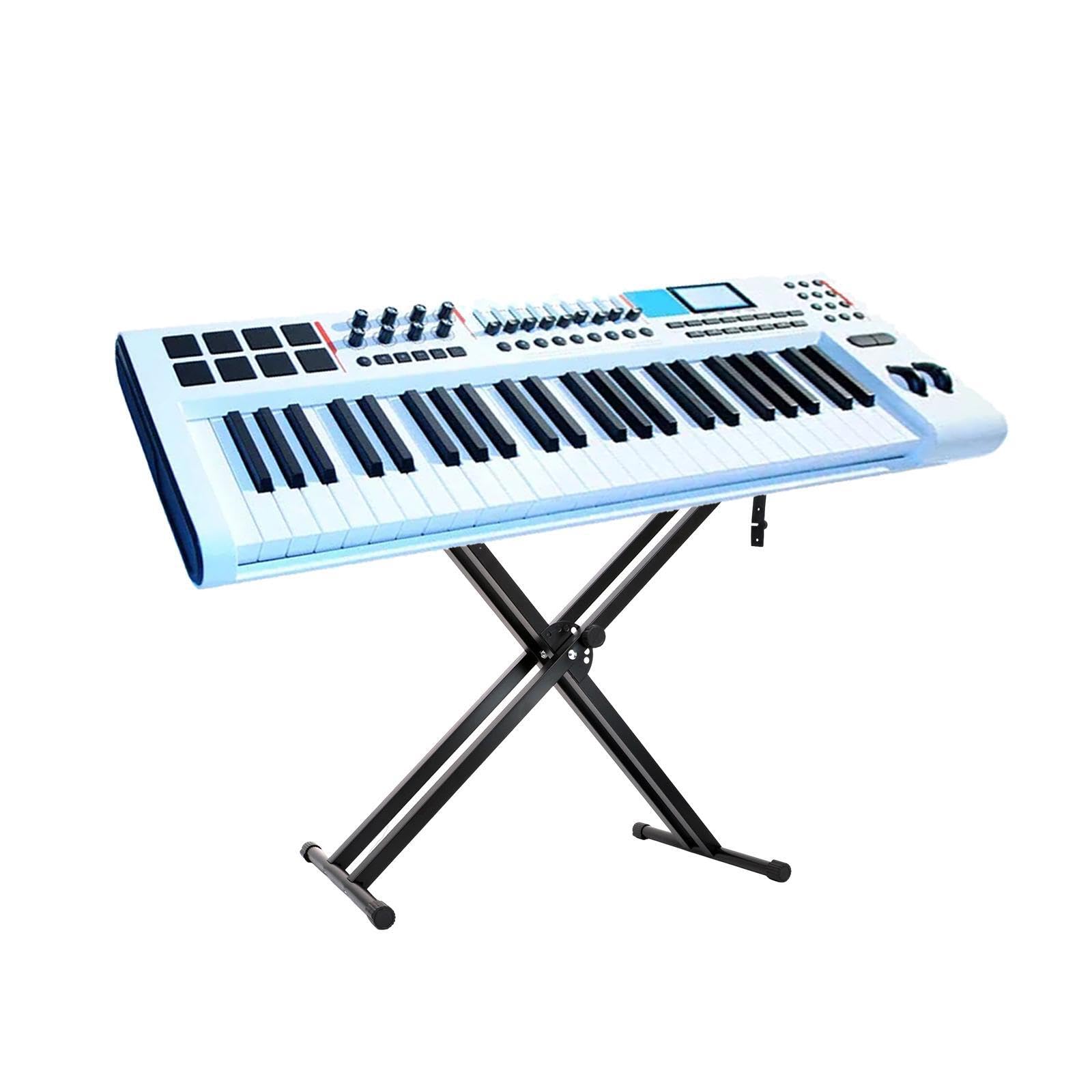 Soporte ajustable para pianos electrónicos, plegable, ideal para músicos principiantes, aficionados y profesionales. Estante plegable resistente para órgano