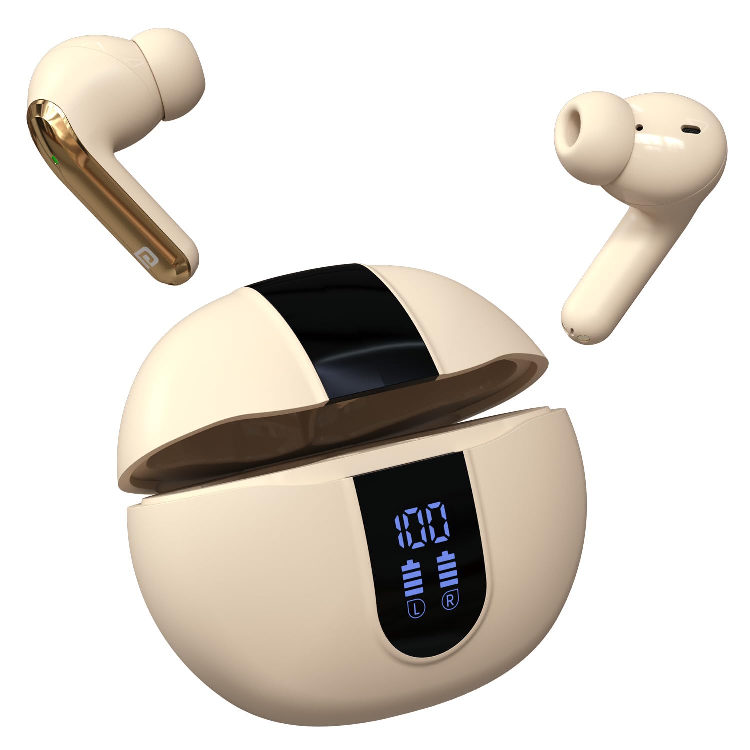 Portronics Twins 29 ANC Earbuds – 30h Playtime, Digital Display