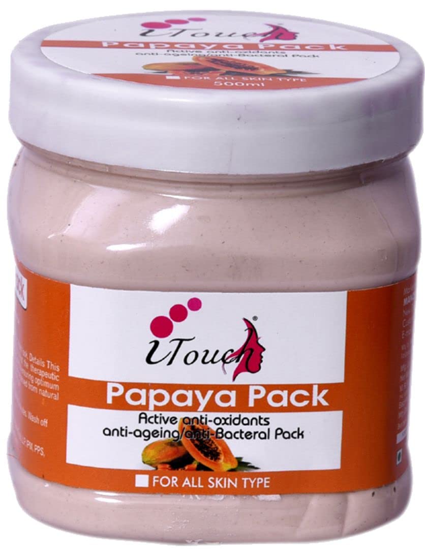 I TOUCH HERBAL Papaya Face Pack (500 Ml) | Radiant Skin |Glowing Skin || All Skin Types| No Paraben&Sulphate