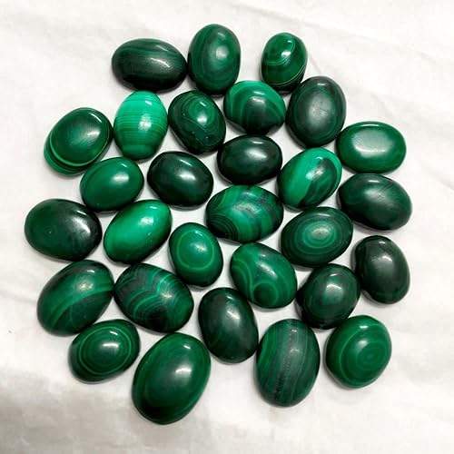 Miniatura 2 de Malaquita natural a precio al por mayor (USD 0.5quilate) Piedra preciosa suelta de forma ovalada de alta calidad para reventa de astrólogos