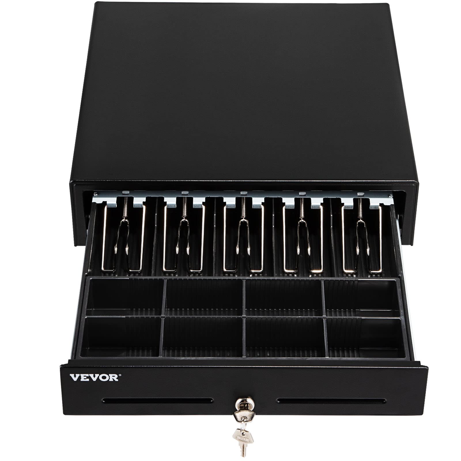 VEVOR Cajón de Efectivo Manual 16" Cajón Portamonedas 7kg Caja Registradora de Punto de Venta 41 x 42 x 10 cm Bandeja para Cajón de Dinero Cajón de Caja Registradora de Cajón