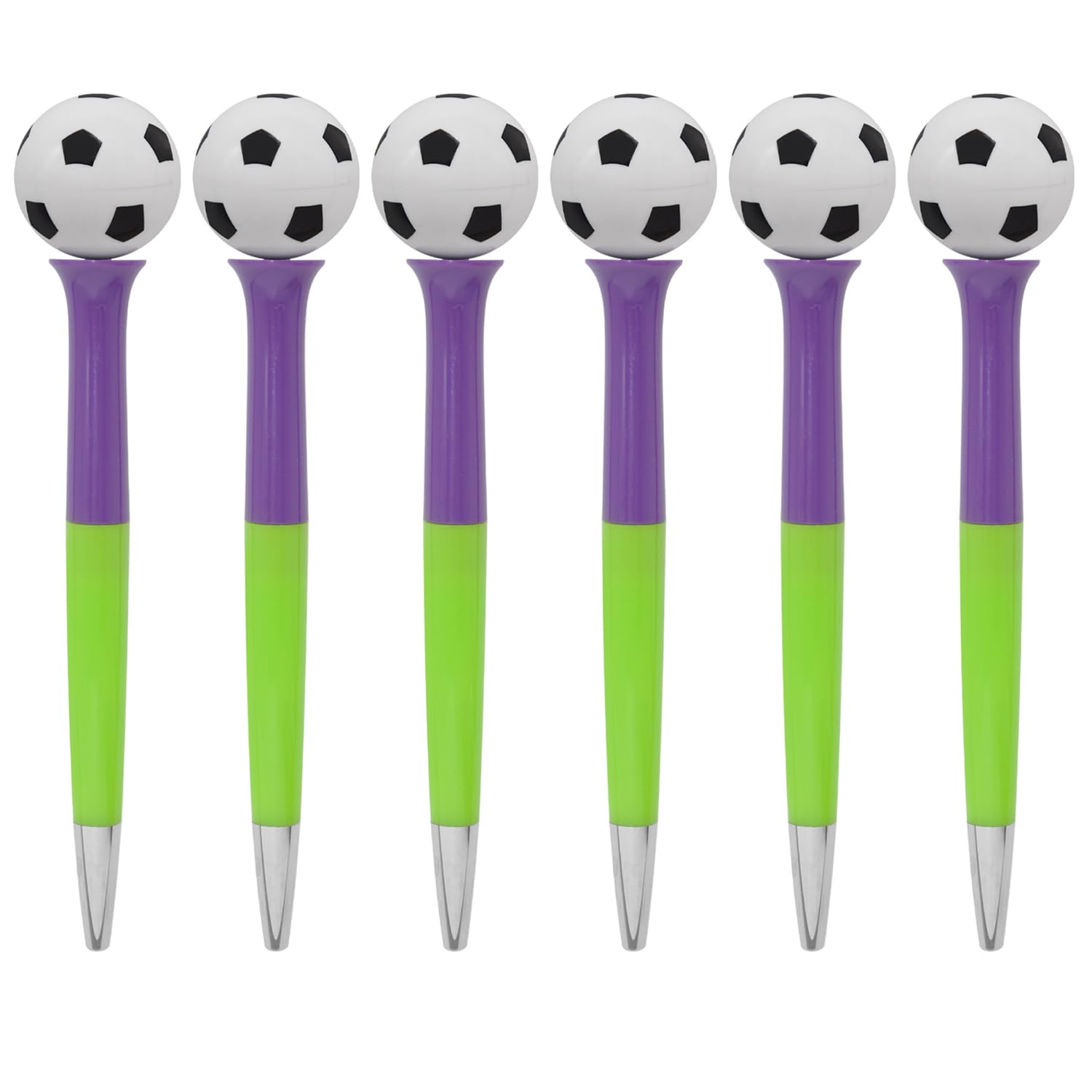 UEXINGOO Fidget Pen Set with Rotating Balls, 6 Pack, Stress Relief Pens for Students and Adults (COCCER)