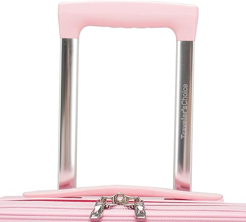 Miniatura 6 de Maleta giratoria Pagosa de Traveler's Choice, ampliable, de carcasa dura indestructible, Rosado, Carry-on 22-Inch