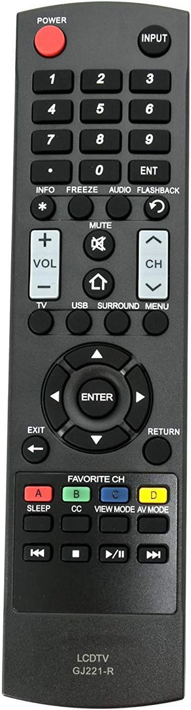 AIDITIYMIGJ221-R New Remote Control Replacement fit for Sharp TV LC55LE643U LC-55LE643U LC65LE643U LC-65LE643U GJ221R