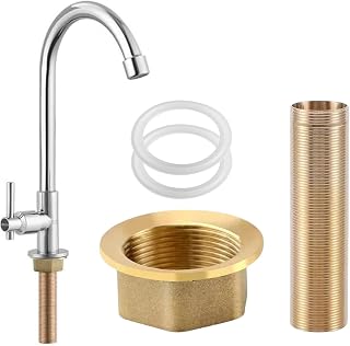 Grifo de altura extendida, kit de tuerca de bloqueo M30 x 10 cm, alargamiento del tubo roscado, extensión de la grúa, tuercas de vástago, kit de tuercas de fusible de pezón