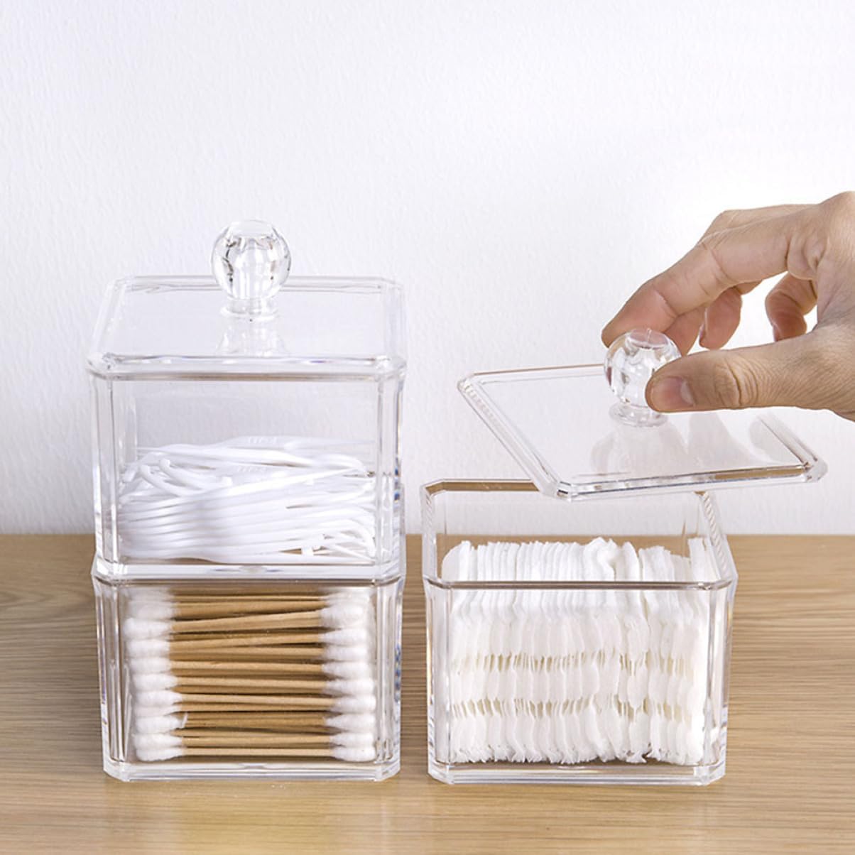 Clear Stackable Jewelry Organizer with Lid Versatile Earring and Necklace Storage Box for Home Store and Trade Shows Hair Accessory Holder