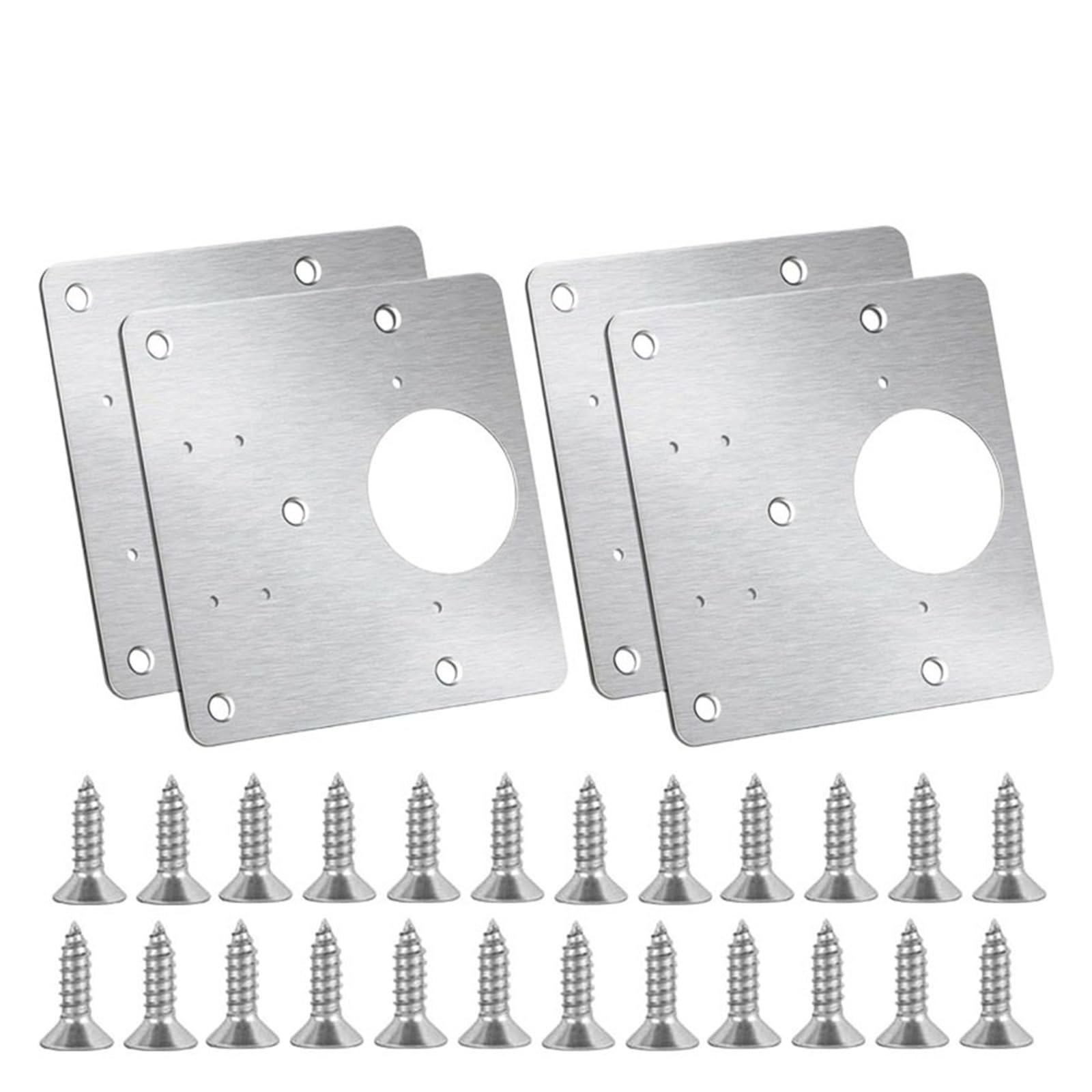 Kgdchyiplj 4 Sets Generic Kitchen Door Hinge Fixing Repair Brackets With Mounting Screws(4 Sets)