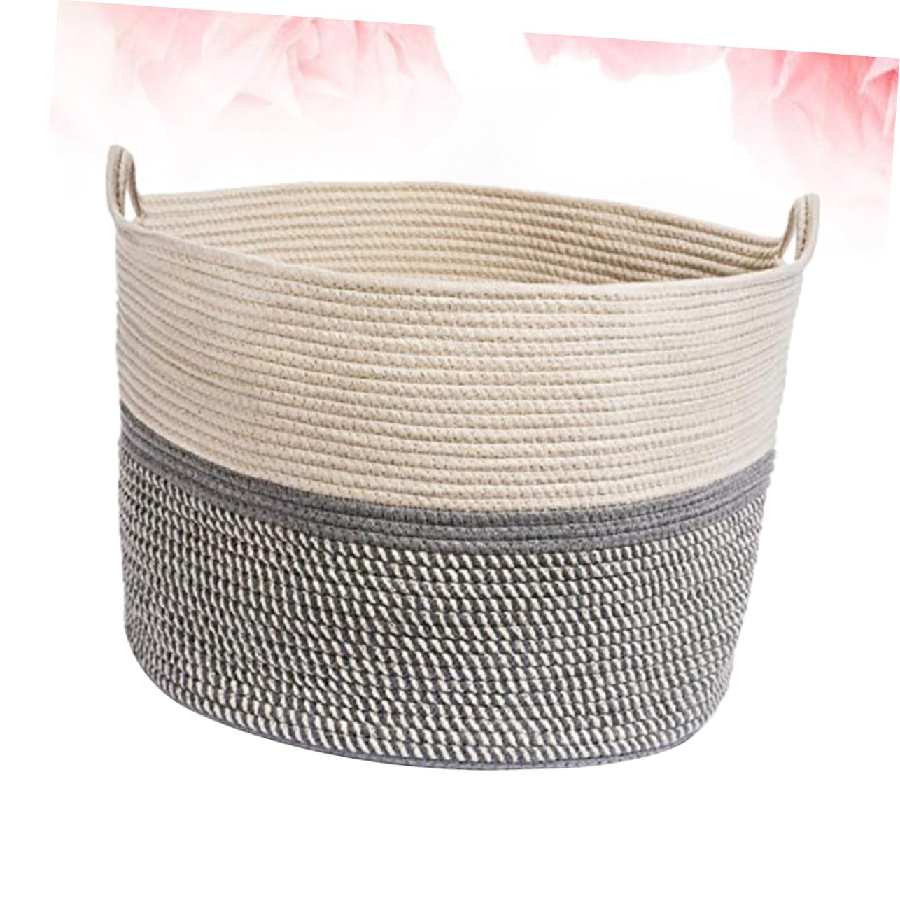 Woven Storage Basket for Laundry and Sundry Items with Handles Versatile Organizer for Toys Clothes and More