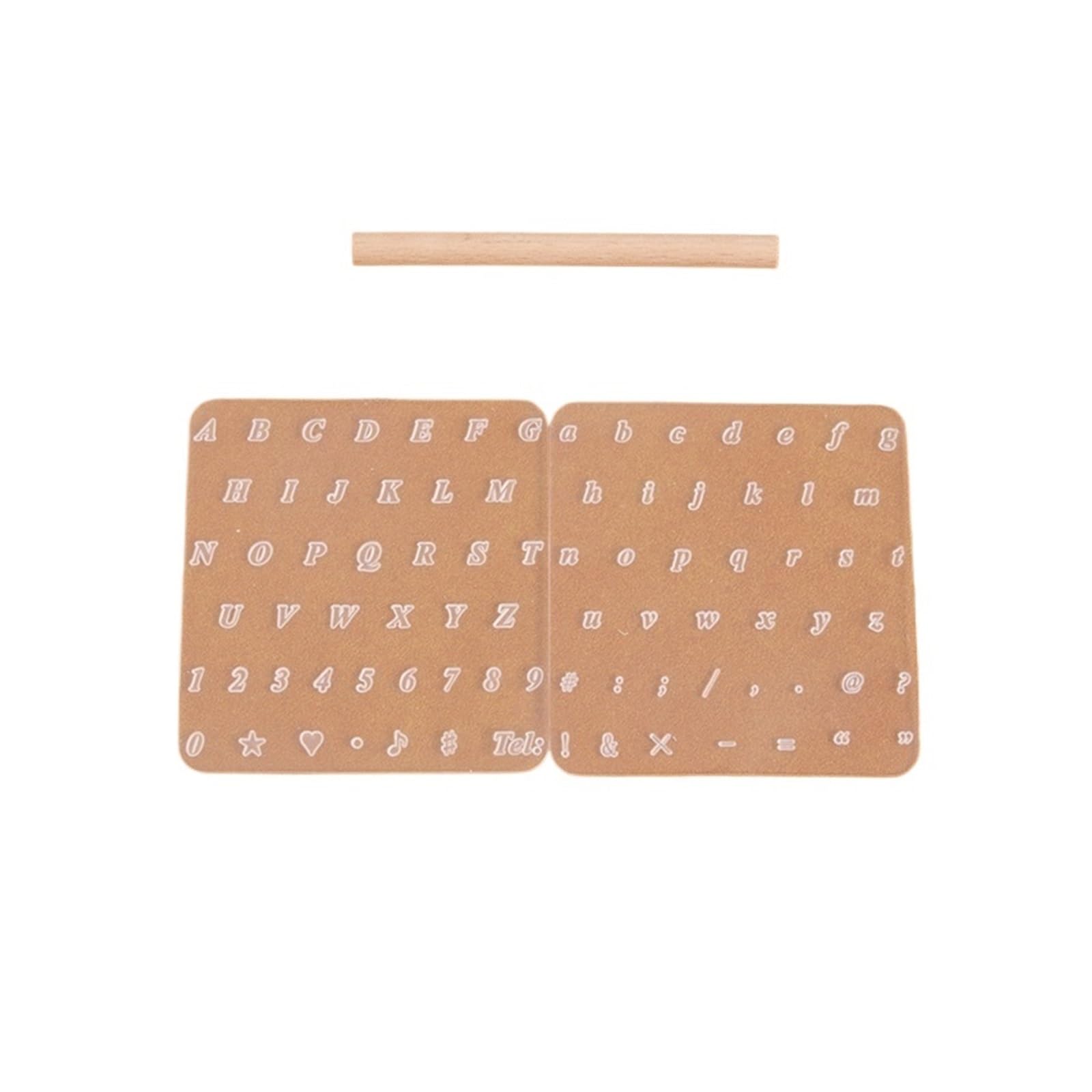 Leather Letter Stamp Set 1pc Leather Letter Stencil Printing Stamping DIY Carve Leathercraft Transparent Tools(Type 2)