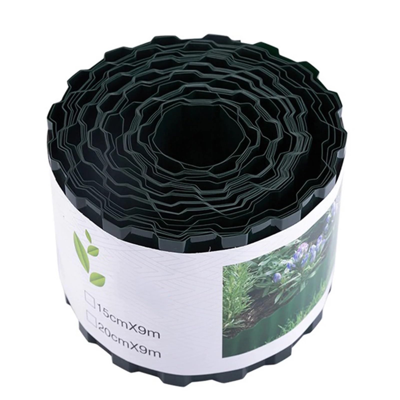 Bordura de Jardín de Plástico Generous Coverage Garden Barrier Easy Installation Fence Install Neat(Dark green-10cmx9m)